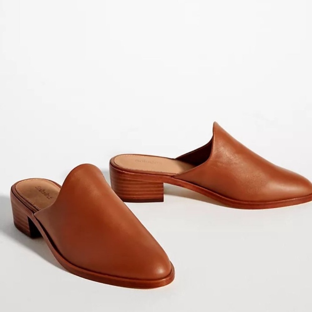 Soludos Brown Leather Venetian Mules